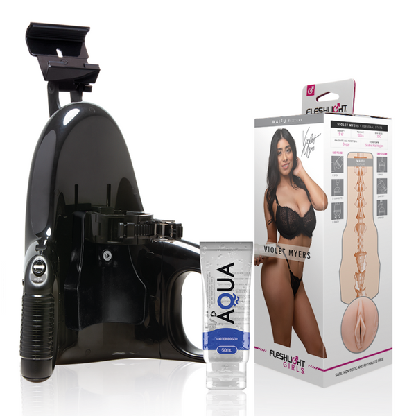 FLESHLIGHT - Violet Myers Waifu + Universal Launch + Aqua Quality glidemiddel 50 ml