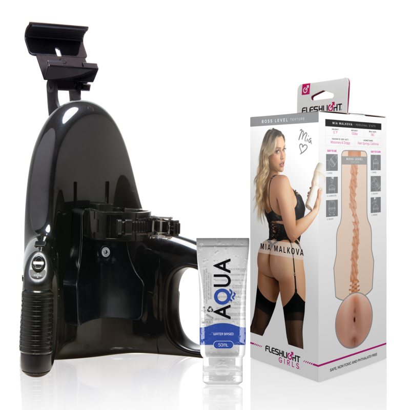 FLESHLIGHT - Mia Malkova Boss Level + Universal Launch + Aqua glidemiddel 50 ml