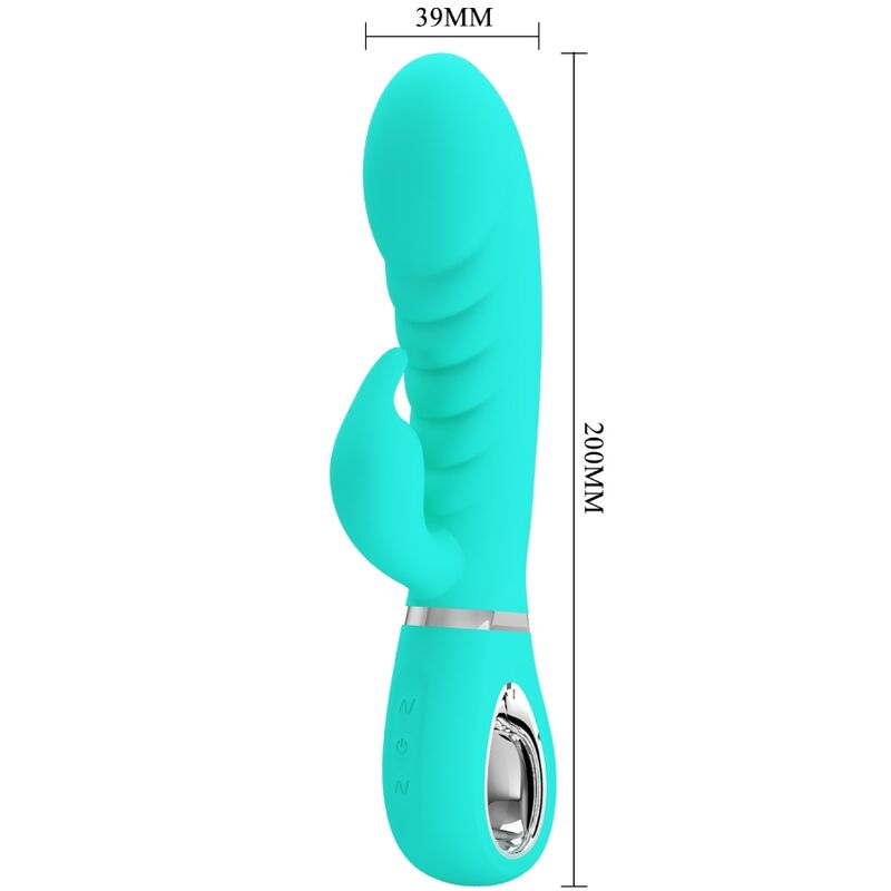 PRETTY LOVE - Prescott Rabbitvibrator for G-punkt Akvagrønn
