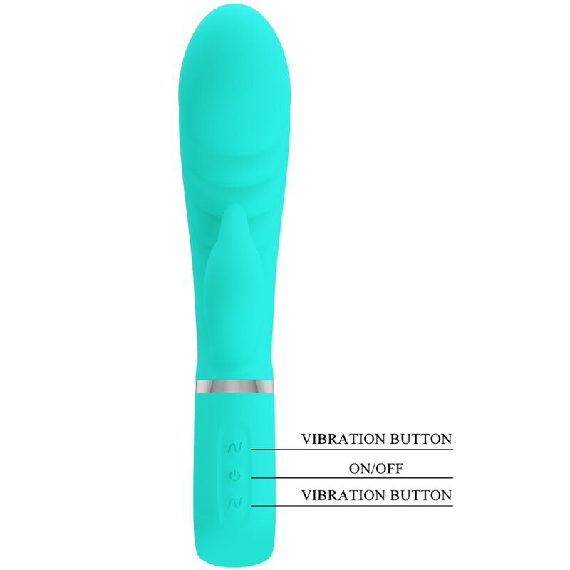 PRETTY LOVE - Prescott Rabbitvibrator for G-punkt Akvagrønn