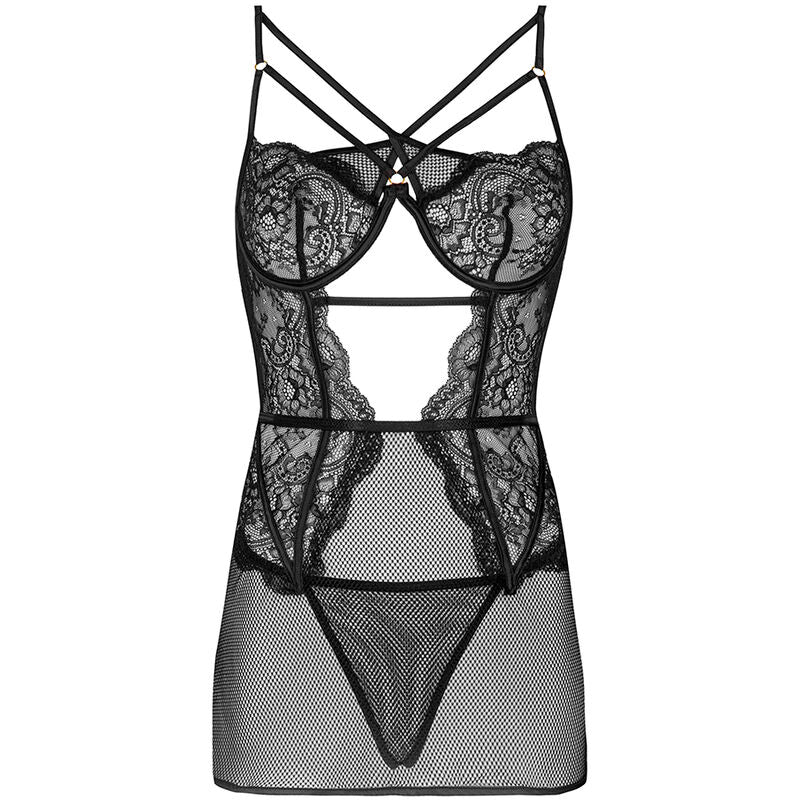 LIVCO CORSETTI FASHION - Baririn skjorte + truse Sort L/XL