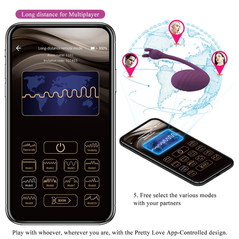 PRETTY LOVE - Catalina App-styrt Vibratoregg
