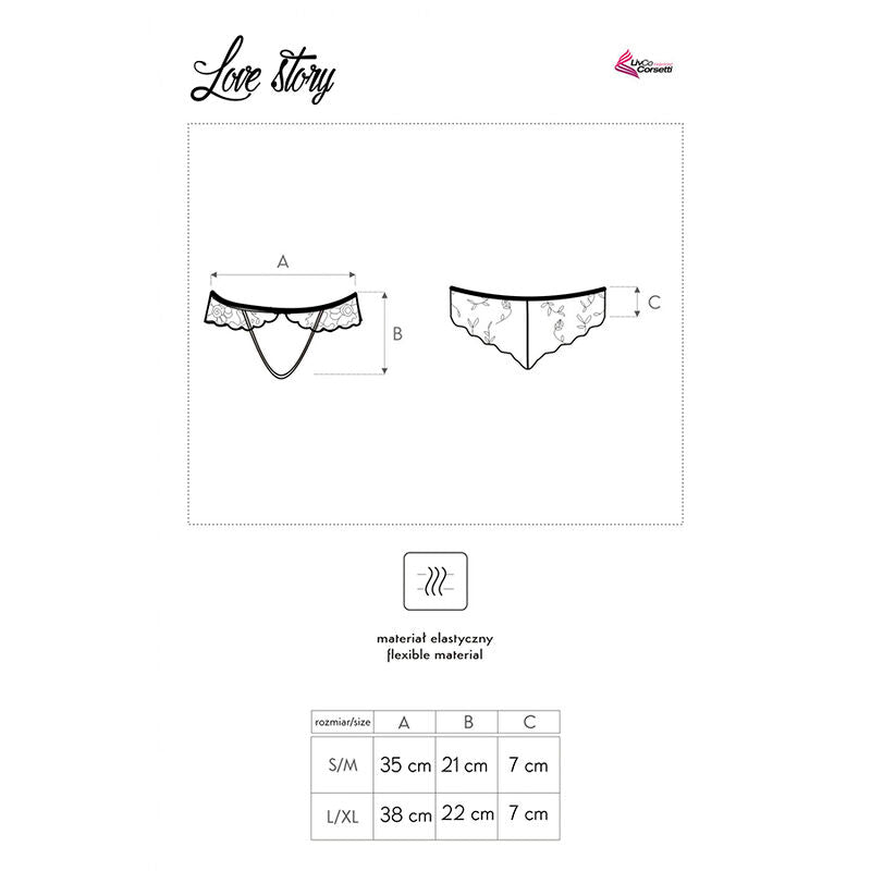 LIVCO CORSETTI - Love Story Truse med åpen skritt