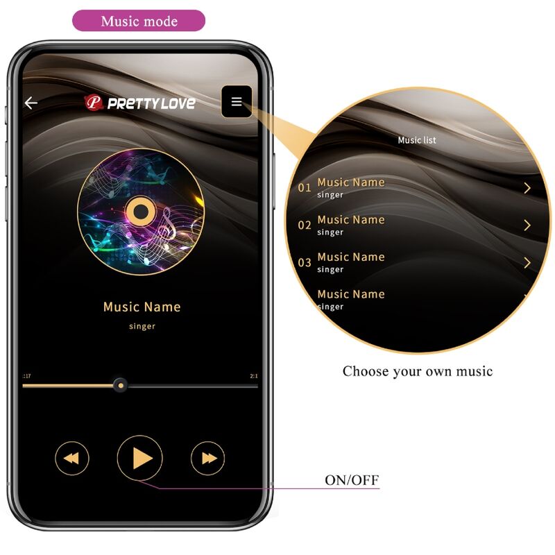 PRETTY LOVE - Elvira App-styrte Vibrerende Knipekuler