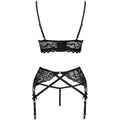LIVCO CORSETTI FASHION - Moridam BH + hofteholder + truse Sort L/XL