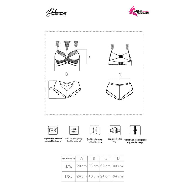 LIVCO CORSETTI - Palmenom BH og truse