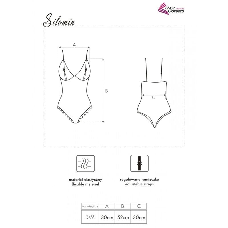 LIVCO CORSETTI FASHION - Silomin body + morgenkåpe Sort One Size