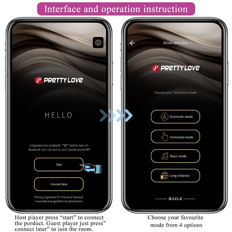 PRETTY LOVE - Billy Parvibrator med fjernkontroll Lilla (gratis app)