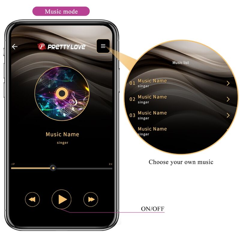 PRETTY LOVE - Billy Parvibrator med fjernkontroll Lilla (gratis app)