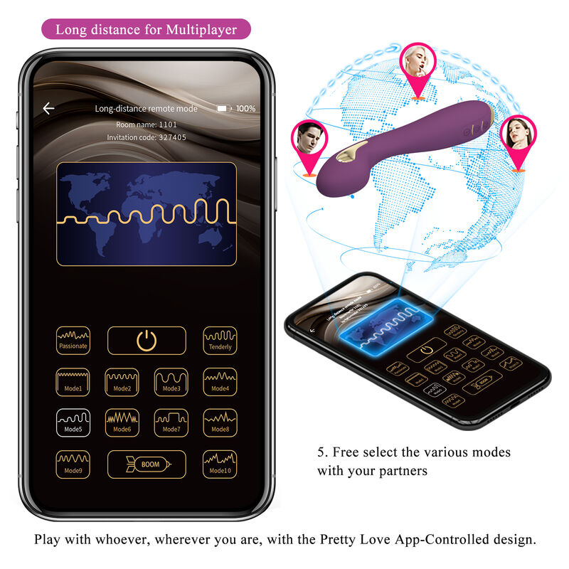 PRETTY LOVE - Hector El-sjokk-vibrator App-styrt
