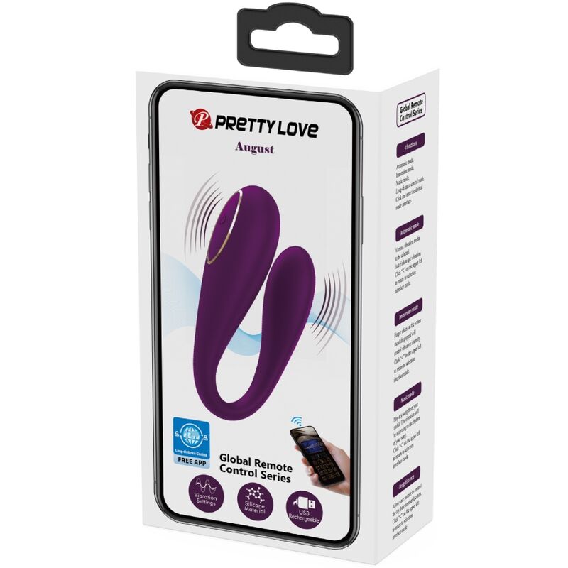 PRETTY LOVE - August Fjernstyrt parvibrator Double Pleasure