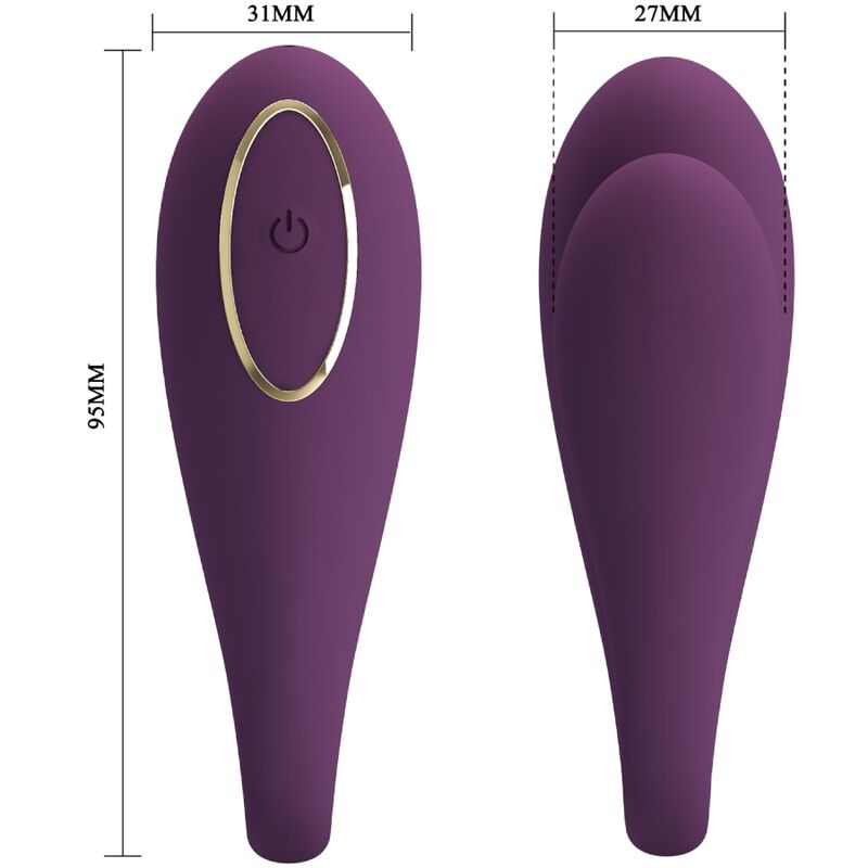 PRETTY LOVE - August Fjernstyrt parvibrator Double Pleasure