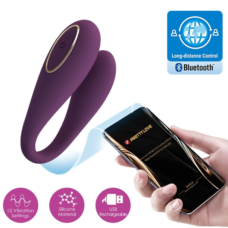 PRETTY LOVE - August Fjernstyrt parvibrator Double Pleasure