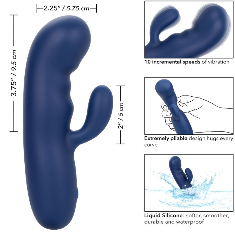 CALEXOTICS - Cashmere Silk Duo Dobbelmotor G-punktsvibrator