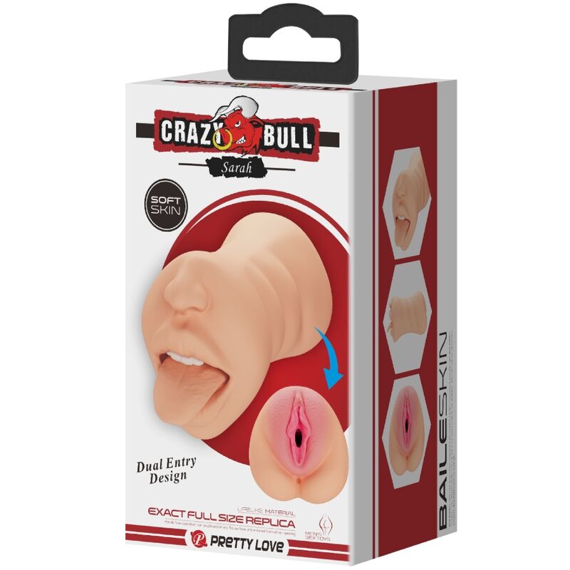CRAZY BULL - Sarah Vagina-masturbator med Dobbel Åpning