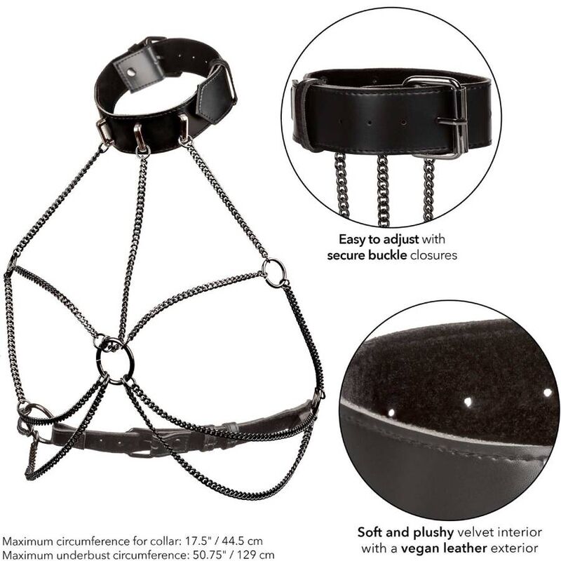 CALEXOTICS - Euphoria Multi-kjede halsbånd-harness