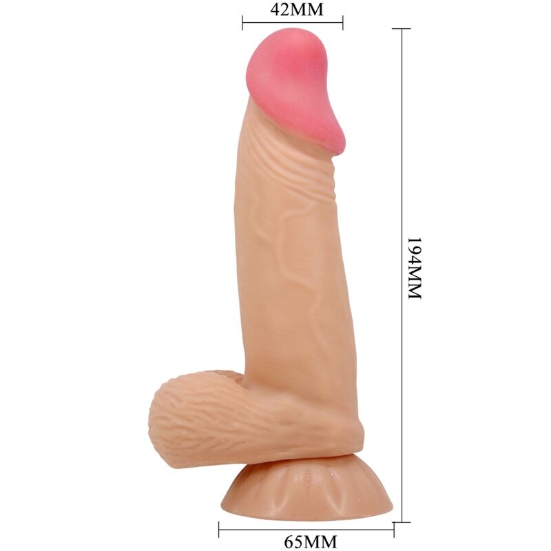 PRETTY LOVE - Sliding Skin Realistisk dildo med sugekopp 19,4 cm