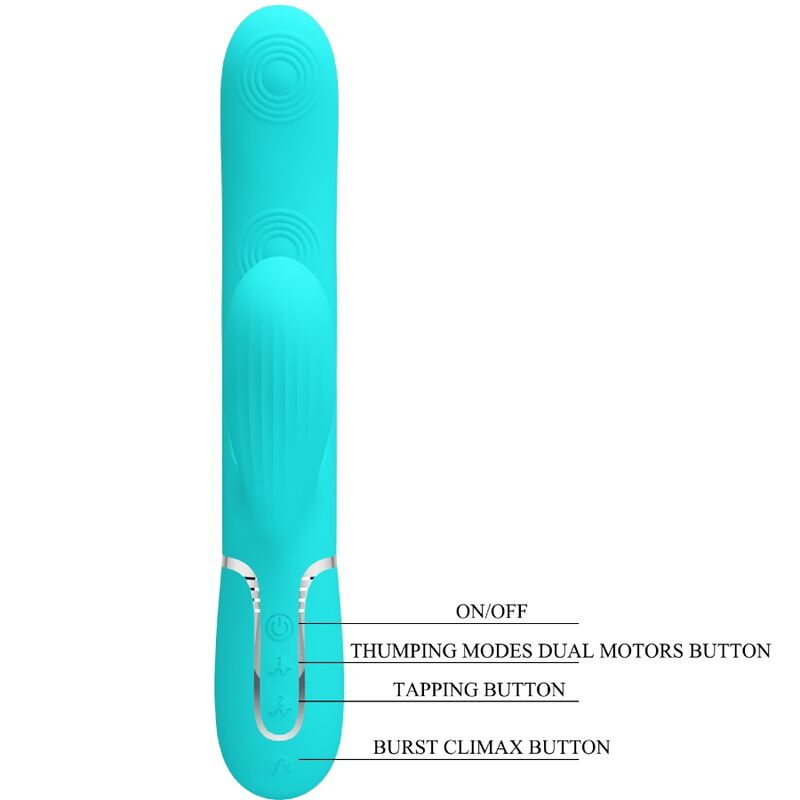 PRETTY LOVE - Perlita 3-i-1 G-punktsvibrator Akvagrønn