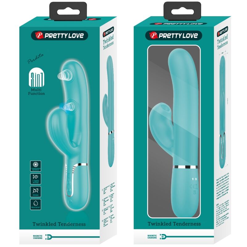 PRETTY LOVE - Perlita 3-i-1 G-punktsvibrator Akvagrønn