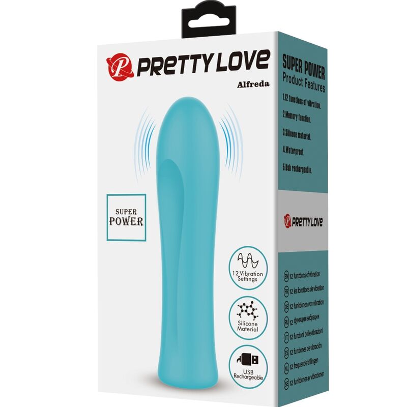 PRETTY LOVE - Alfreda Kraftig klitorisvibrator Aquagrønn