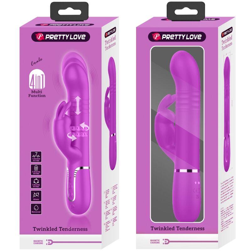 PRETTY LOVE - Coale Rabbitvibrator med perler