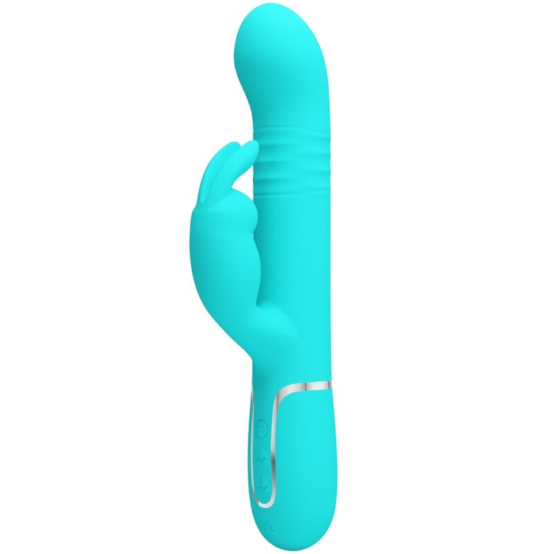PRETTY LOVE - Coale Rabbitvibrator med kuler Akvagrønn