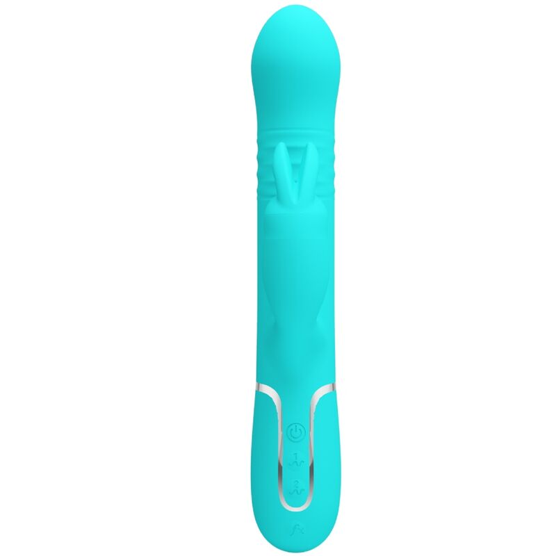 PRETTY LOVE - Coale Rabbitvibrator med kuler Akvagrønn