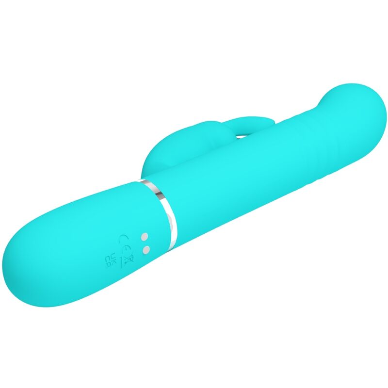 PRETTY LOVE - Coale Rabbitvibrator med kuler Akvagrønn