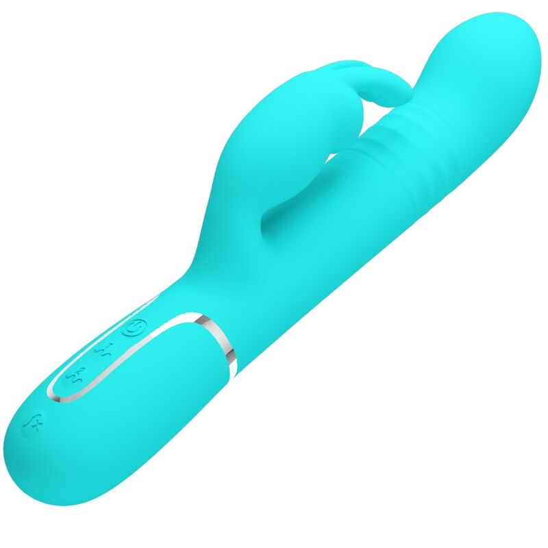 PRETTY LOVE - Coale Rabbitvibrator med kuler Akvagrønn