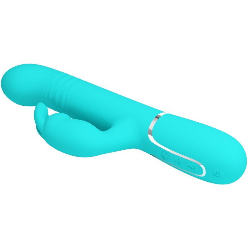 PRETTY LOVE - Coale Rabbitvibrator med kuler Akvagrønn