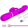 PRETTY LOVE - Kampas Rabbitvibrator 3-i-1 med tunge