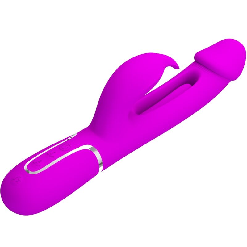 PRETTY LOVE - Kampas Rabbitvibrator 3-i-1 med tunge