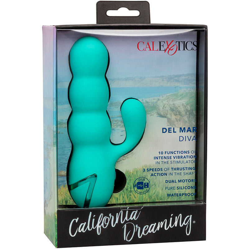 CALEXOTICS - Del Mar Diva Rabbitvibrator Aquagrønn