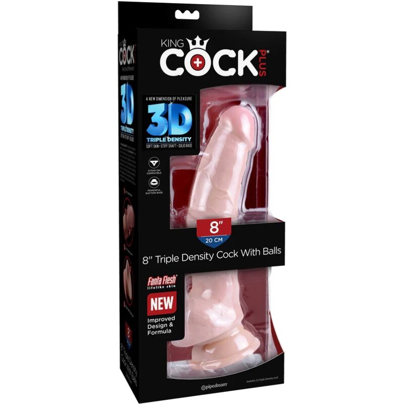 KING COCK - Triple Density Realistisk Dildo 18 cm