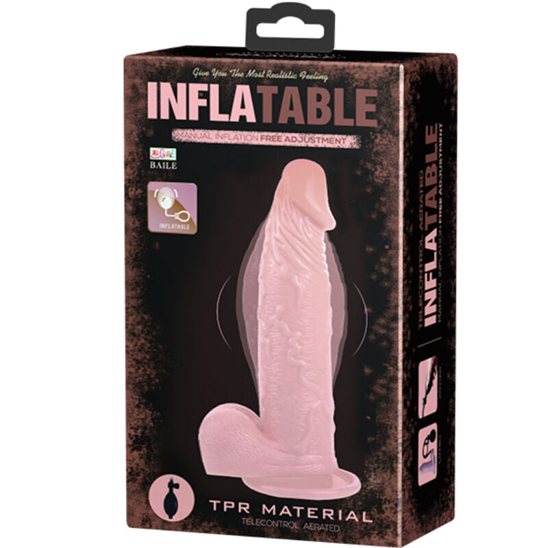 BAILE - Realistisk oppblåsbar dildo med sugekopp 15 cm
