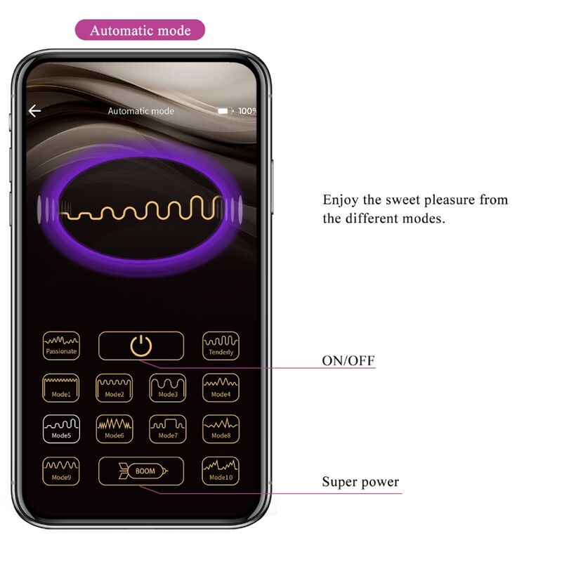 PRETTY LOVE - Nymph Vibratoregg App-styrt Lilla