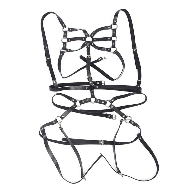 SUBBLIME - Body harness med justerbare stropper i lær