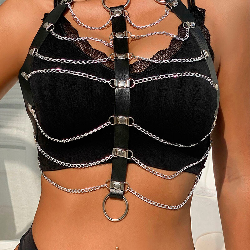 SUBBLIME - Bryst-Harness i Skinnlook med Kjeder