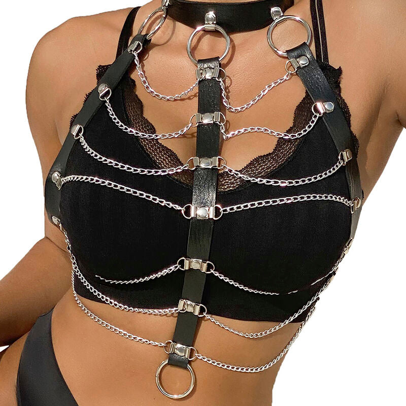 SUBBLIME - Bryst-Harness i Skinnlook med Kjeder