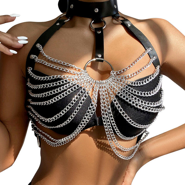 SUBBLIME - Body harness med store ringer og kjeder