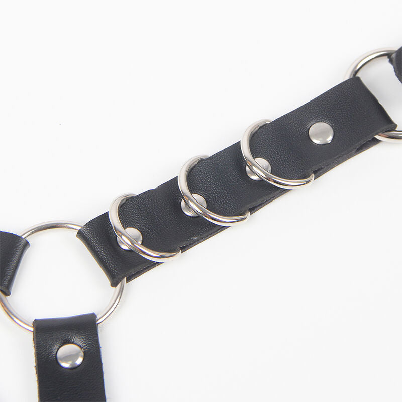 SUBBLIME - Belte- og Hofteholder-Harness med Ringer og Kjeder