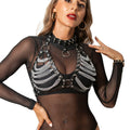 SUBBLIME - Body harness BH og halskjede med kjeder