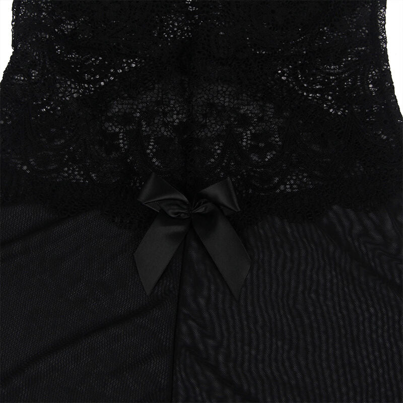 SUBBLIME - Babydoll i tyll med blonde- og blomsterdetalj