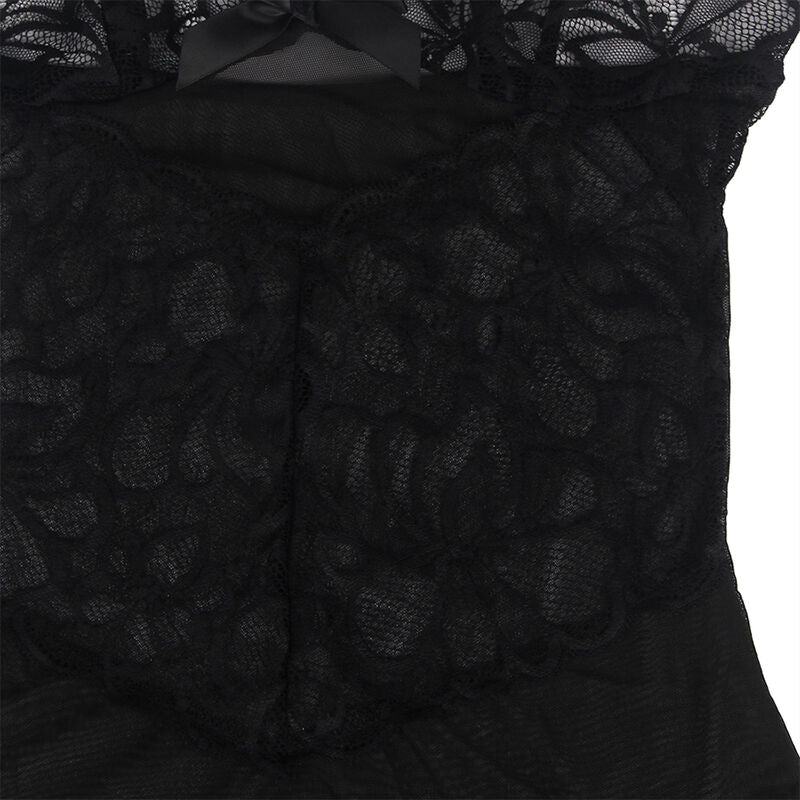 SUBBLIME - Babydoll med justerbare stropper og transparent blonde Blomstret