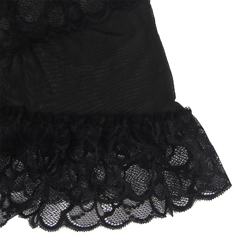 SUBBLIME - Babydoll med justerbare stropper og transparent blonde Blomstret