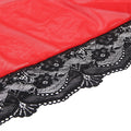SUBBLIME - Transparent kimono med blonde-detalj Rød