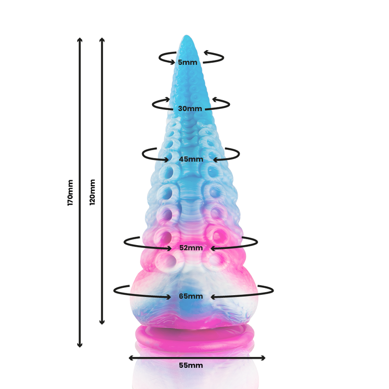 EPIC - Phorcys Silikondildo Blue Tentacle Str. S