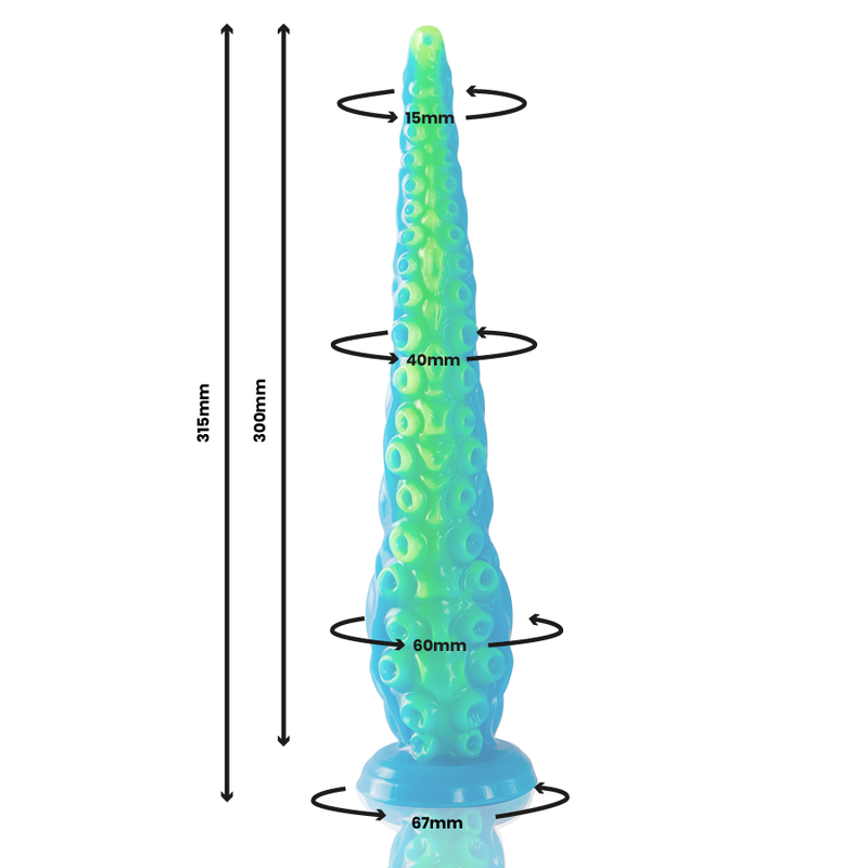 EPIC - Scylla Silikondildo Fluorescent Thin Tentacle Str. L