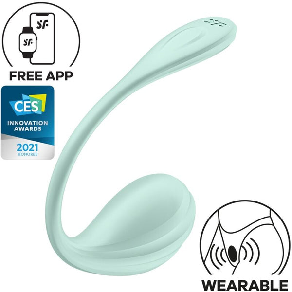 SATISFYER - Smooth Petal G-punktsstimulator med app Vanngrønn