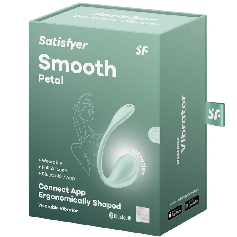 SATISFYER - Smooth Petal G-punktsstimulator med app Vanngrønn